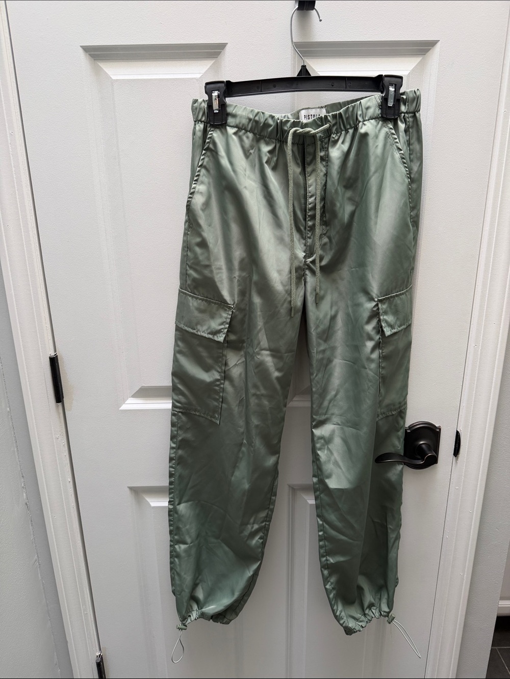 PISTOLA Light Green Cargo Drawstring Jogger Pants Size S / Summer Chic - Picture 2 of 6